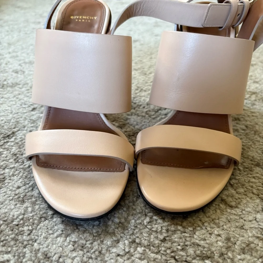 Givenchy Nude Block Heel Sandals - Picture 7 of 9